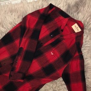 Hollister red flannel